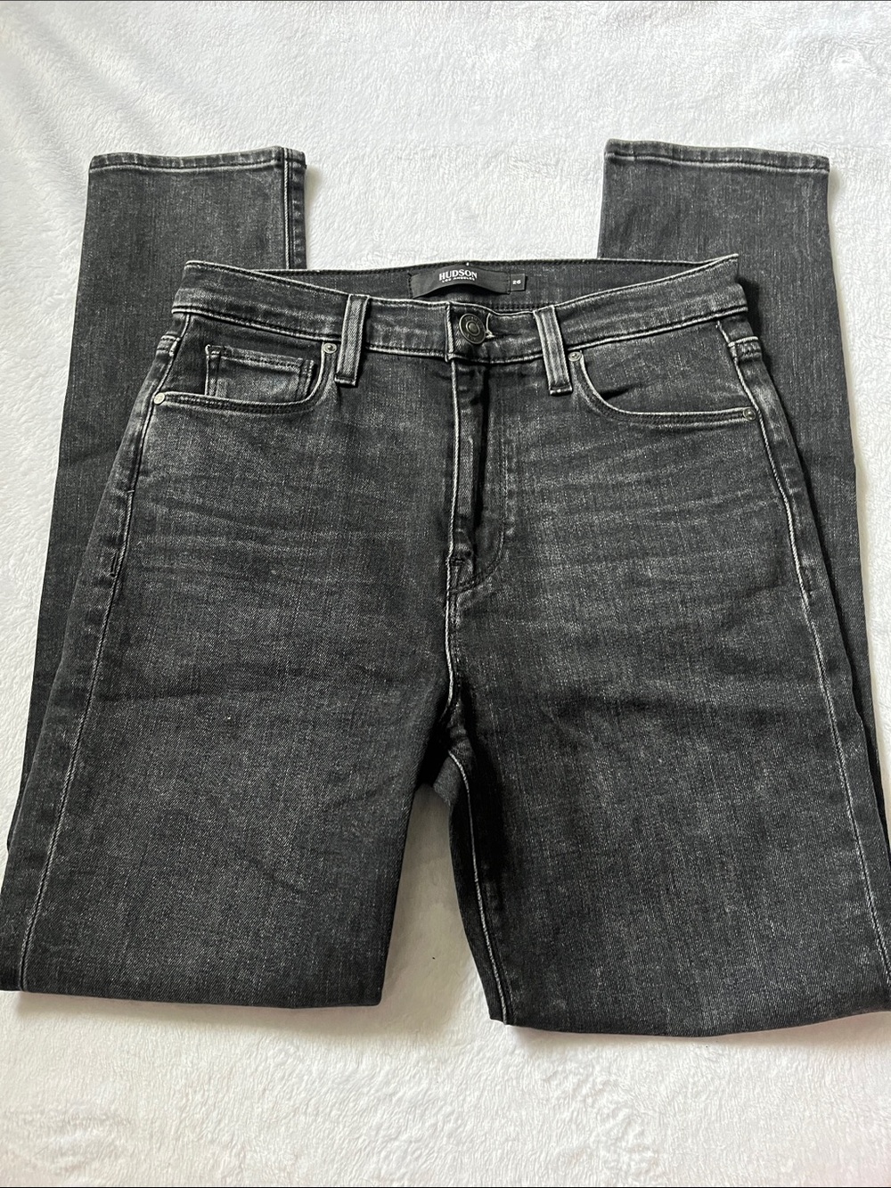 Hudson Jeans Black Washed Skinny Jeans